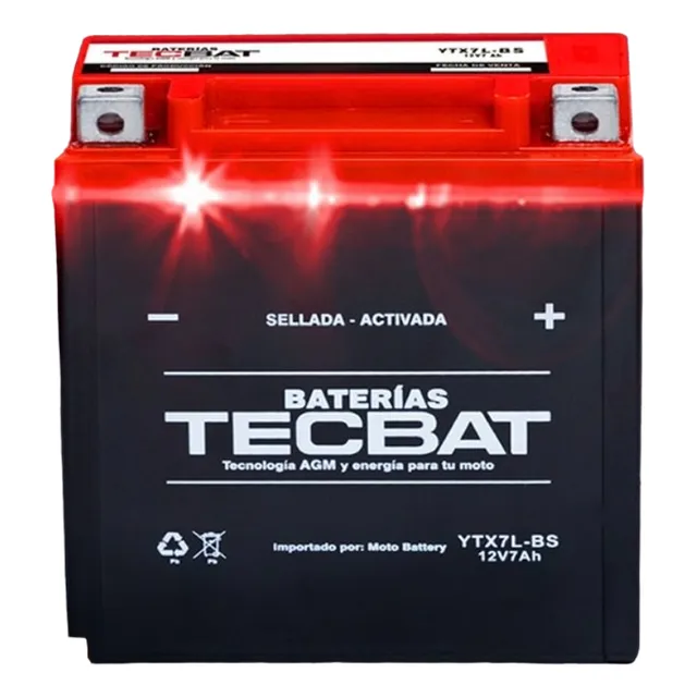 Bateria Tecbat Ytx7l-bs Para Cb125 Xr125 Ninja250 Z250