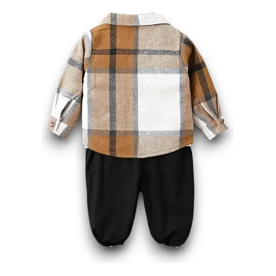 Camisa Tartán De Bebé + Pantalón