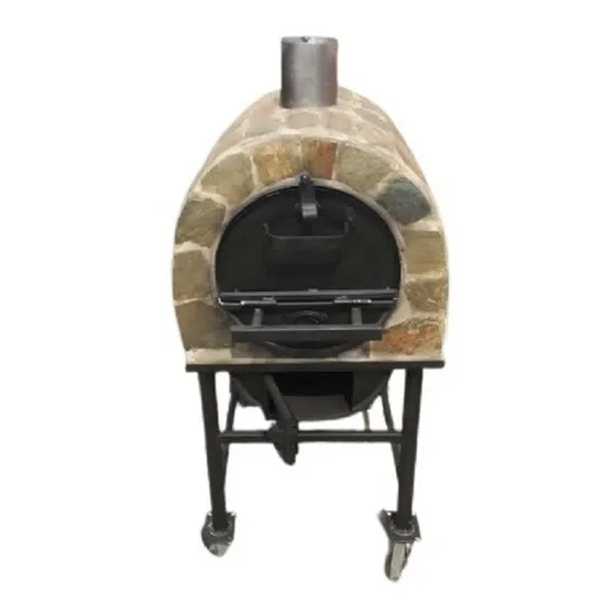 Horno Pequeño 60 Litros A Leña Revestimiento Piedra Laja