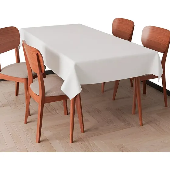 Plástico Térmico Toalha Mesa Branco Liso Kit Com 2 Medidas