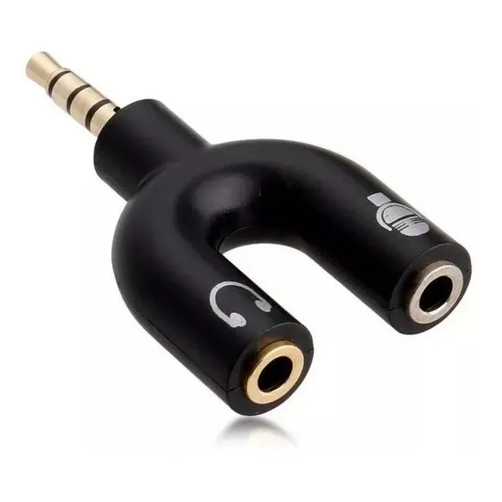 5 Divisor De Audio Aux 3.5 Mm Diadema Micrófono Y Audifonos
