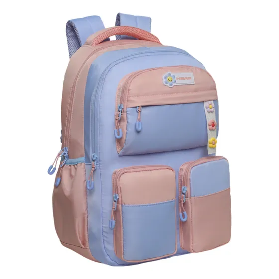 Mochila Kawaii Mujer Twist Block Celeste Head