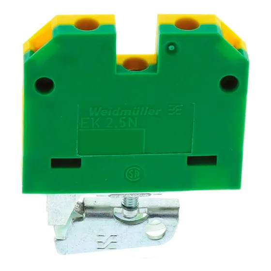 Conector Borne Ek2,5n Terra 2,5mm Poliamida Amarelo/verde