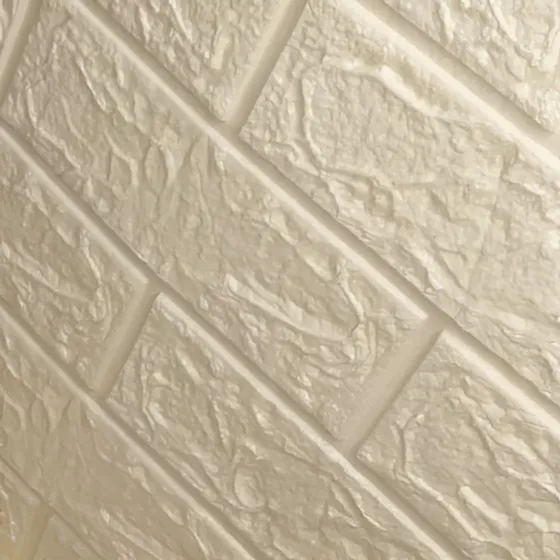 Lamina 3d Ladrillo Autoadhesiva Beige Claro Pack 10 Unidades