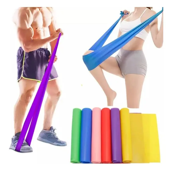 Kit 3 Fita Faixas Elastica Thera Band Fisioterapia Yoga 