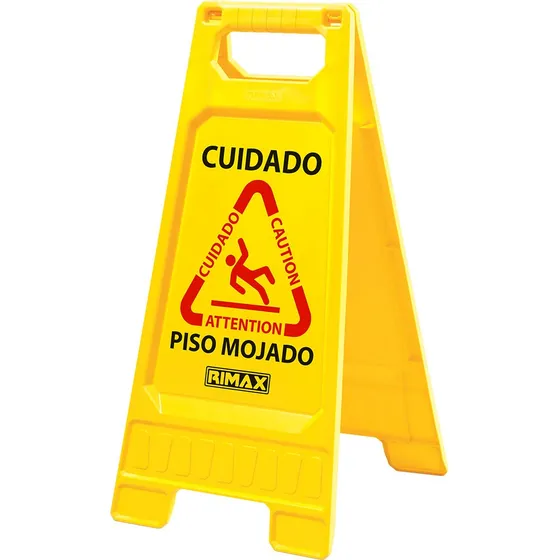 Señal De Precaución Rimax Piso Mojado Amarillo 7808