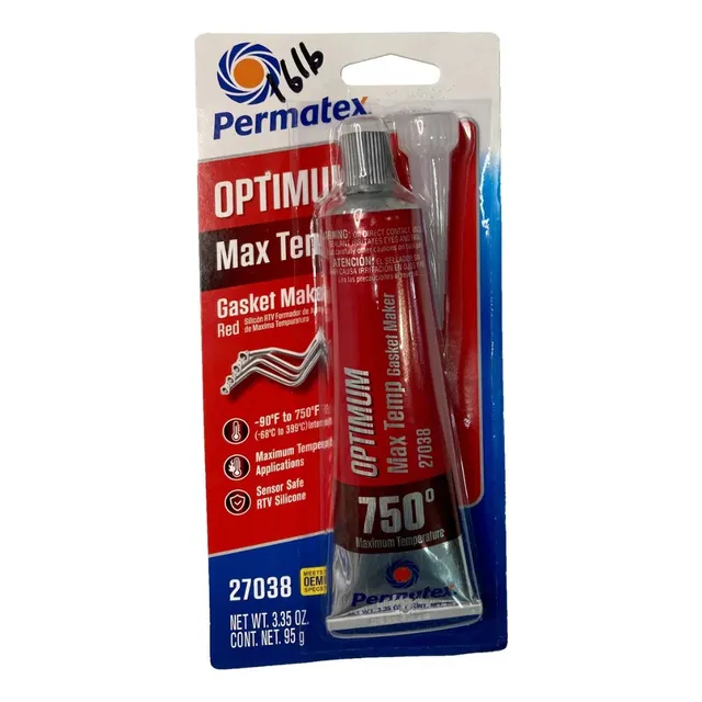 Silicon Permatex Rojo Optimum Red Rtv Alta Temperatura