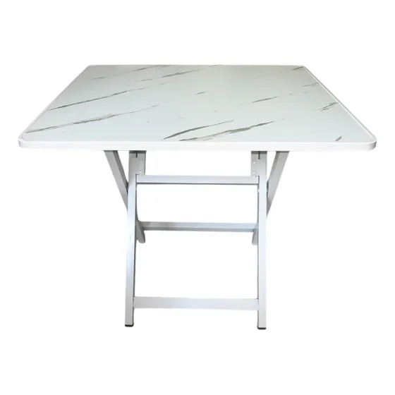 Mesa Plegable Marmolada Cuadrada 60x60 Cm. Camping Hogar