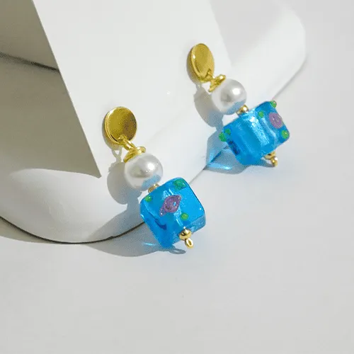 Zarcillos Cristal De Murano Hechos A Mano