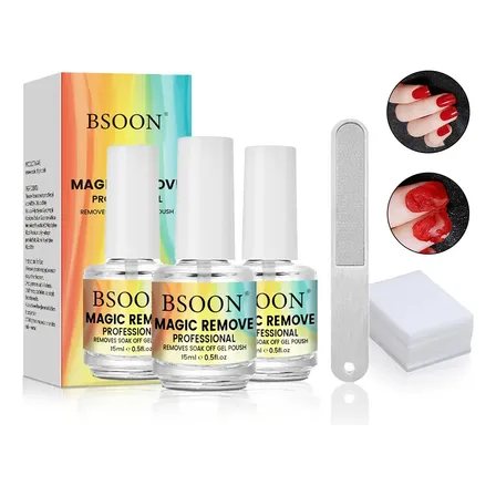 3pz Removedor Mágico De Gel Y Acrílico Para Uñas