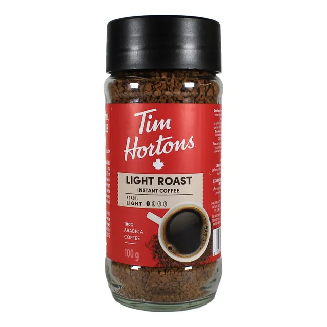 Café Instantáneo Tim Hortons Light Roast Premium 100g