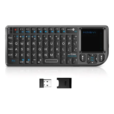 Mini Teclado Com Touchpad Bluetooth 2.4 Ghz Preto Inglês Us