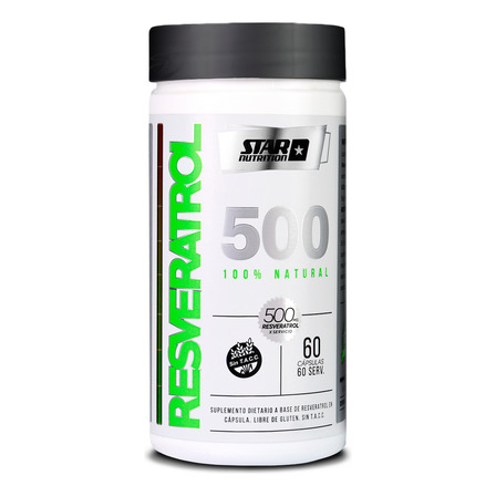 Resveratrol 500 Star Nutrition 60 Capsulas Antioxidante Sin Sabor Resveratrol 500 Star Nutrition 60 Capsulas Antioxidante Sin Sabor