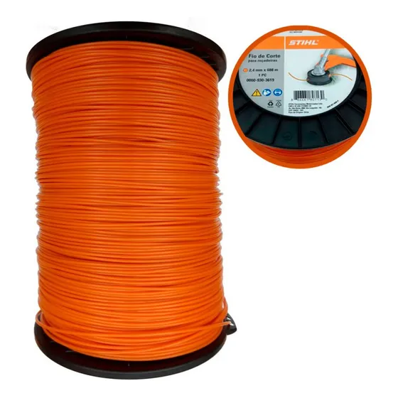 Linha Para Máquinas De Jardim Stihl 0000-930-3619 0.002m Em Diâmetro - Laranja