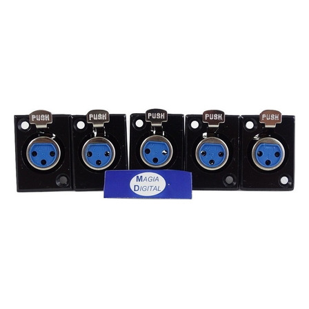 Jack Canon P/chasis 3 Puntas Negro 5pz Kapton Ja-153b Negro Jack Canon P/chasis 3 Puntas Negro 5pz Kapton Ja-153b Negro