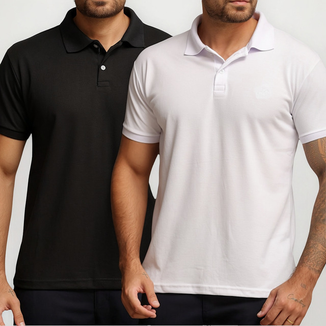 Kit 2 Camisa Polo Piquet Masculina Casual Premium Kit 2 Camisa Polo Piquet Masculina Casual Premium