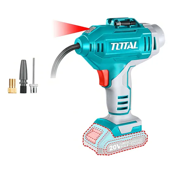 Compresor Inflador Inalámbrico Total Para Autos, Vehículos, Inflables - 10bar 150psi, Con Manómetro - No Incluye Batería Ni Cargador - TACLI2018 | MercadoLibre