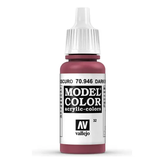 Vallejo Model Color Rojo Oscuro 70946 Mate Opaco Modelismo