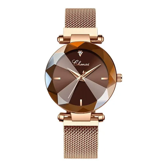 Mastop Moda Mujer Reloj De Oro Rosa Japón Cuarzo Acero Inoxi