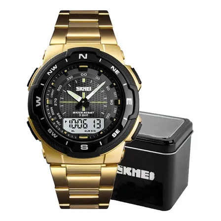 Relógio Masculino Skmei 1370 Anadigital Esporte Luxo Casual