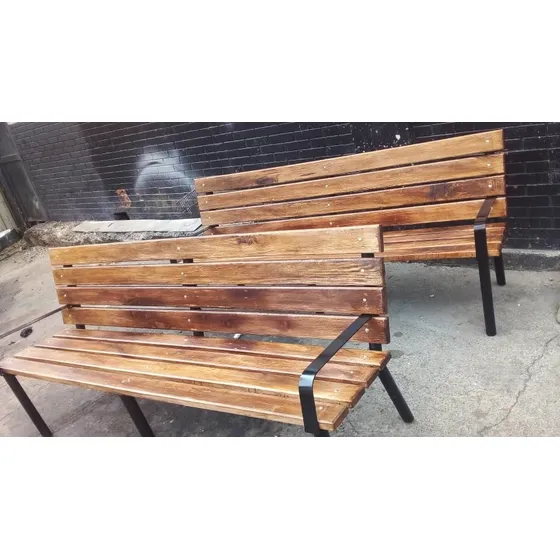 Bancos En Hierro Y Madera Para Plazas Y Parques