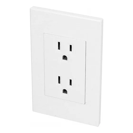 10 Contacto Doble Abs Aterrizado Blanco Linea P Surtek P627b