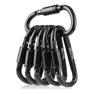 Mosquetones De Aluminio Go Pal 6pcs, 3.15 Negro Para Campin Mosquetones De Aluminio Go Pal 6pcs, 3.15 Negro Para Campin