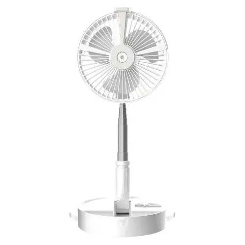 Abanico Recargable De Escritorio 4en1 Y Pedestal Extensible