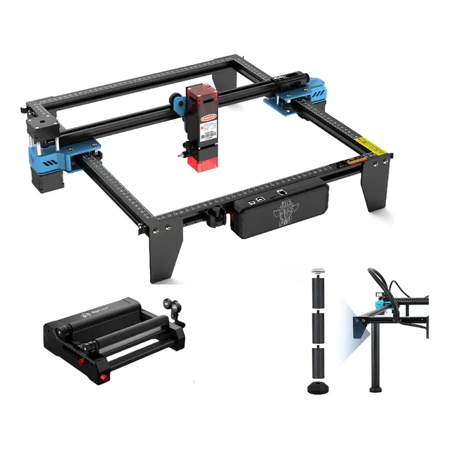 Impressora Corte Laser Cnc80w 30cm + Rolo Rotativo + Pés