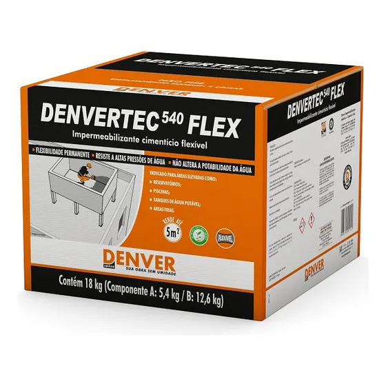 Impermeabilizante Antihongos Denvertec 540 18 kg Gris Oscuro