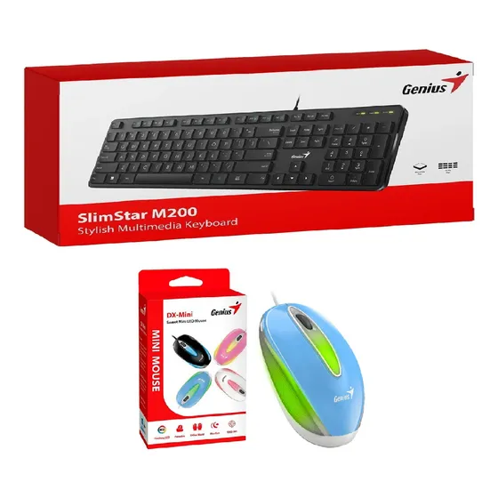 Combo Genius Teclado Y Mouse Km-170 Conexión Usb Optico