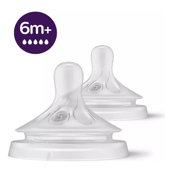 Tetina Philips Avent Natural 3.0 Flujo 5 Variable 2pz Scy965/02