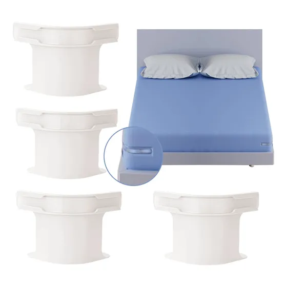 Sujetador De Cama Sostenedor Clips De Fijación Para Sábanas Blanco Abs