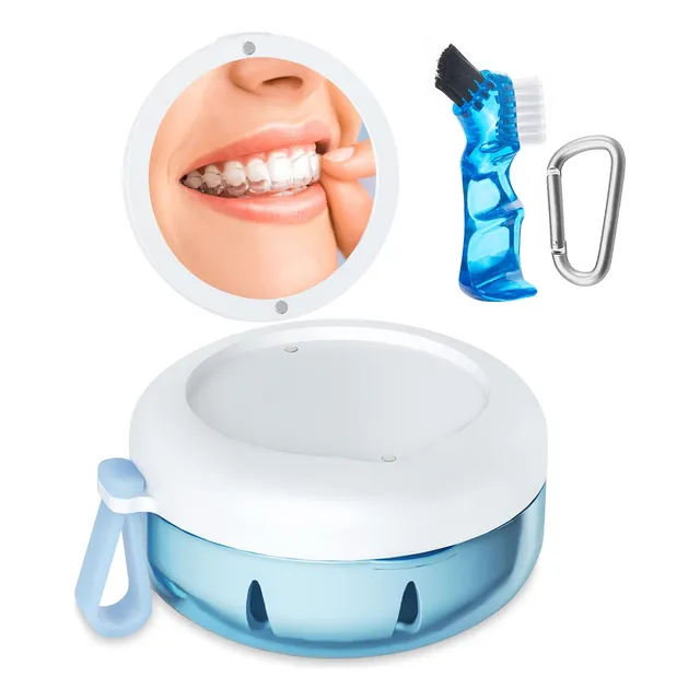 Kit De Limpieza De Dentaduras Con Estuche Y Accesorios