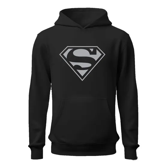 Buzos Superheroes Superman Logo Gris