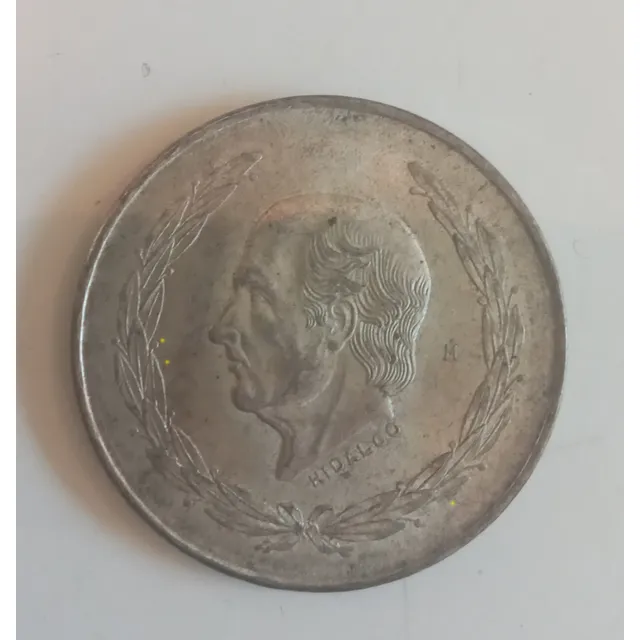Moneda De 5 Pesos De  Plata Mexicana Miguel Hidalgo 1953