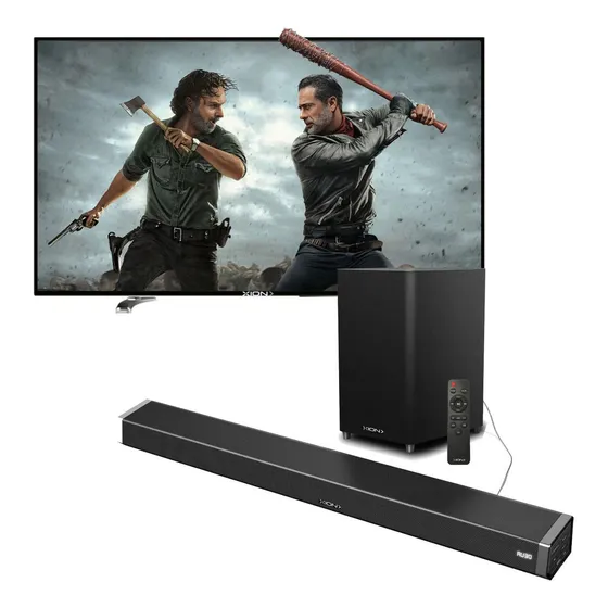 Combo Tv Xion 65  Smart 4k + Barra Sonido Subwoofer Dimm