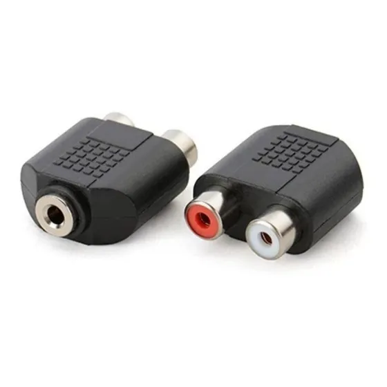 Adaptador P2 Feme Para 2 Rca Femea