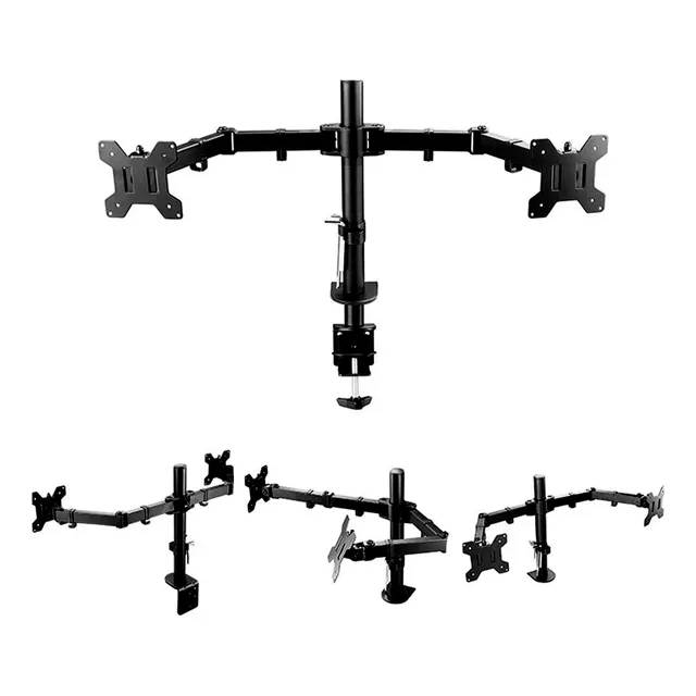 Soporte Dos Brazos Para Doble Monitor 17 A 33 Pulgadas