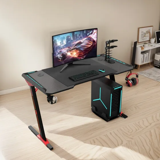 Escritorio Gamer Mut Z5 110x60x74 Cm Con Led