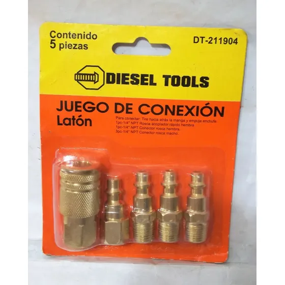 Set Acople Bronce 5 Pzs Diesel Tools
