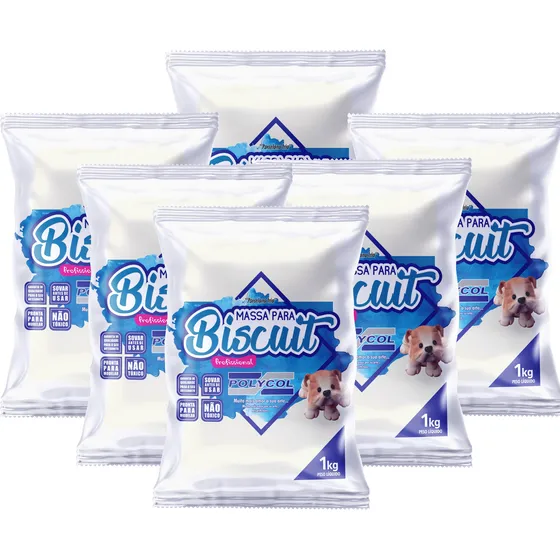 8 Kg Massa Polycol Natural De Biscuit Atacado Envio Imediato