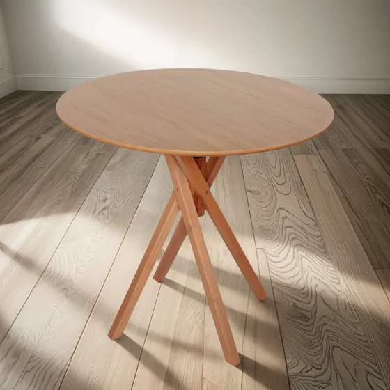Mesa De Jantar 60cm Redonda Madeira Varanda Cozinha