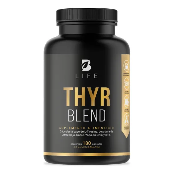Suplemento Tiroides 180 Cápsulas con Kelp L-tirosina B Life Sin sabor
