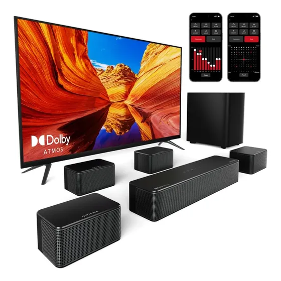 Barra De Som Ultimea 7.1ch Com Dolby Atmos, Control, Sistema