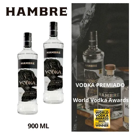 Vodka 900ml Hambre Para Coquetel / Drinks E Bebidas
