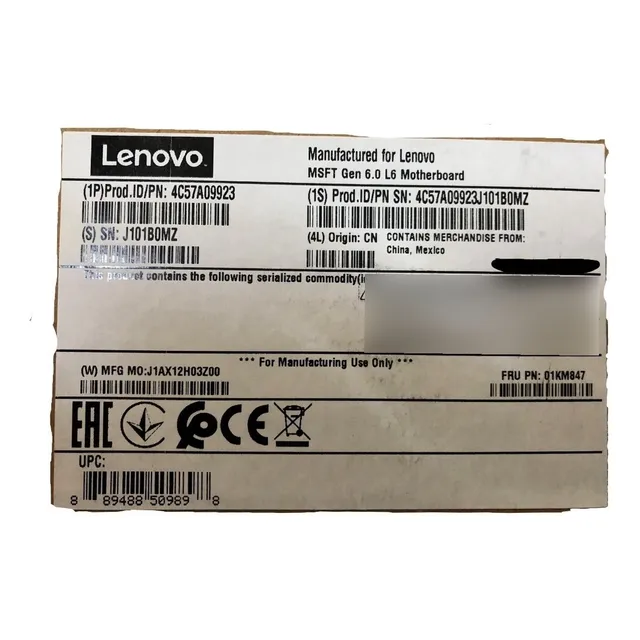 Motherboard Lenovo 4c57a09923 Msft Gen 6.0 L6  Fru 02jj268