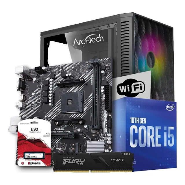 Pc Arctech Gamer Intel Core I5 32gb M.2 1tb Gabinete Wifi