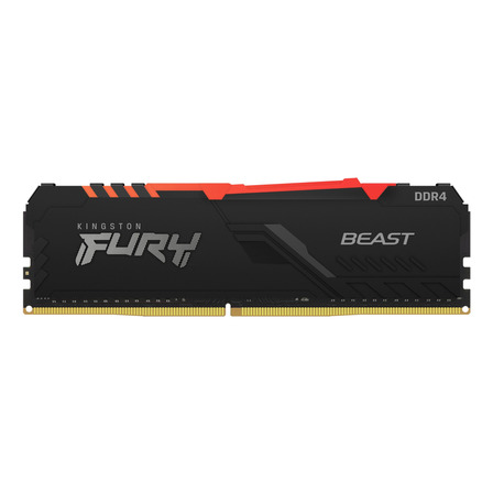 Memória RAM Fury Beast DDR4 RGB color preto  8GB 1 Kingston KF432C16BBA/8