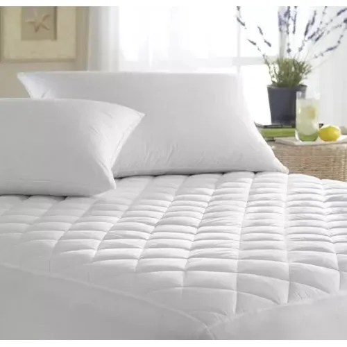 Forro Protector Colchón Acolchado Cama Semidoble Anti Ácaros Color Blanco